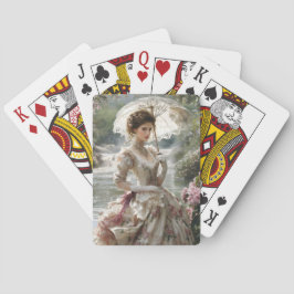 Rebecca a orillas del río Jugando Cartas