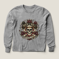Rebel Rhythm | Camiseta Gráfica de Cráneo y Rosas