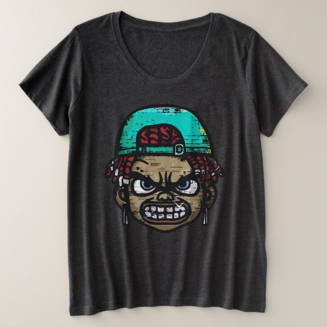 Rebelde Urbano: Cara al Estilo Graffiti (Anverso del diseño)