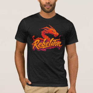 Rebelión de camiseta historia de dragón