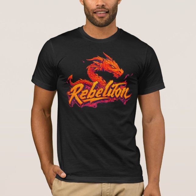 Rebelión de camiseta historia de dragón  (Anverso)