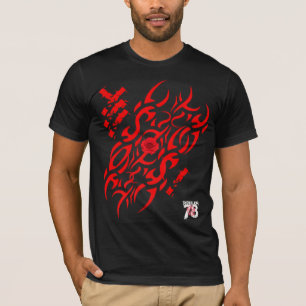 Rebelión de camiseta Rebellion78 Rosa tribal 