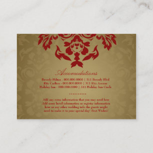 Recepción 311- Tarjeta de alojamiento Golden Flame