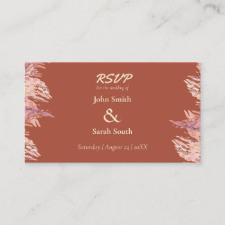 Recepción 3,5 x 2 Tarjeta de gabinete del Boda RSVP - Terrac