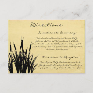 Recepción 3.5 x 5 Tarjeta de dirección Cattail/Dragonfly Sil