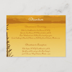Recepción 3,5 x 5 Tarjeta de dirección Sunset cálido