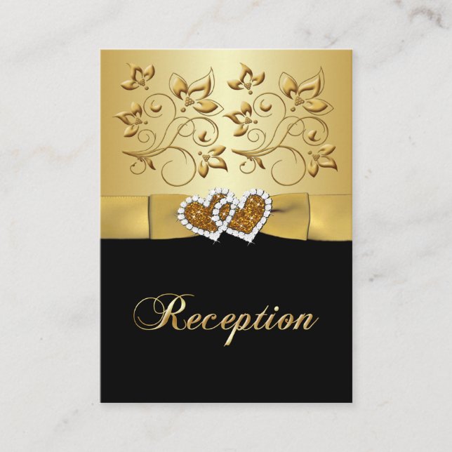 Recepción 50 Aniversario de la tarjeta de inscripción Hearts (Anverso)