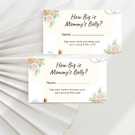 Recepción Abeja floral cuán grande es la tarjeta de cercado 