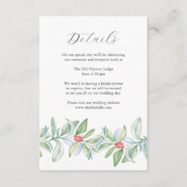 Recepción acuarela de la tarjeta de gabinete Boda de navidad