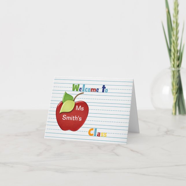 Recepción al estudiante de la tarjeta de profesor (Anverso)