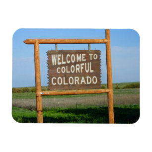 Recepción al imán cuadrado colorido de Colorado