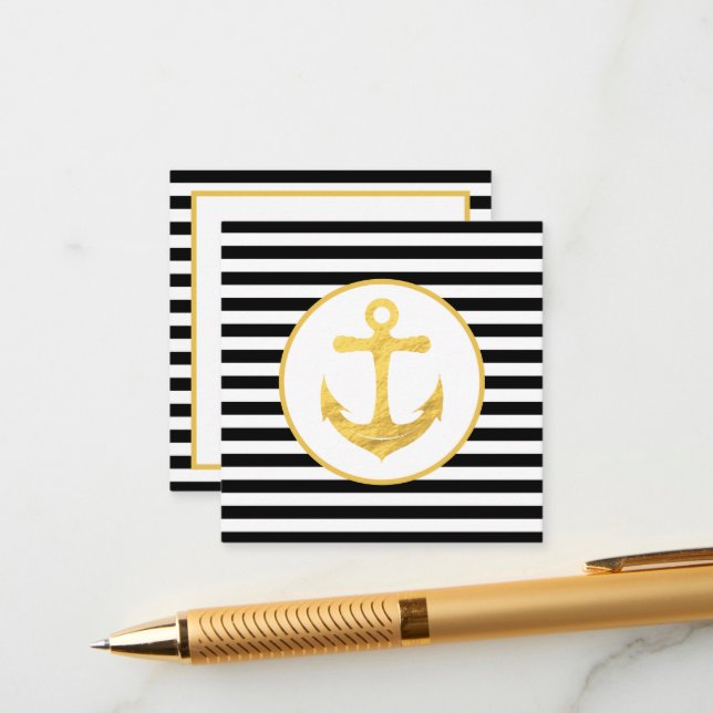 Recepción Anclaje y franjas | Tema náutico | Tarjeta de insc (Anverso/Reverso In Situ)