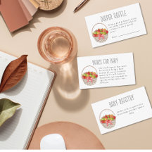 Apple de la tarjeta de gabinete Baby Shower de nue