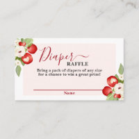 Apple de nuestra tarjeta Baby Shower Diaper Raffle