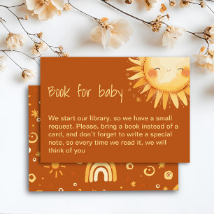 Recepción Aquí viene la tarjeta de envoltura Sun boho baby d