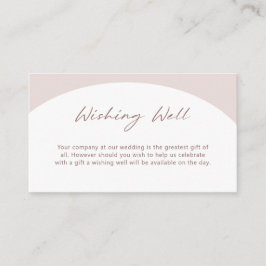 Recepción Arco bohemio con tarjeta de cierre de pozos