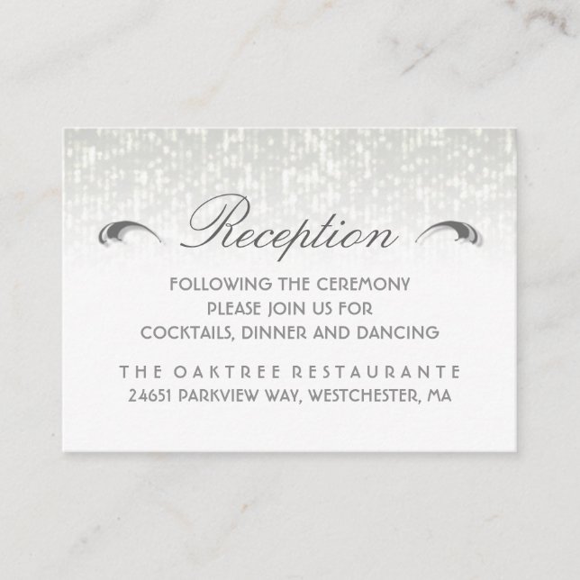 Recepción Art Deco en blanco y gris negro (Anverso)