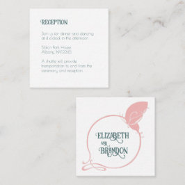 Recepción Art Nouveau de mariposa rosa