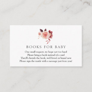 Recepción Autumn Burgundy Books para la tarjeta de clausura