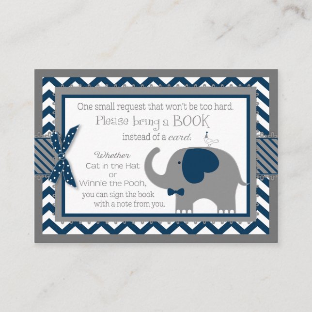 Recepción Ave elefante de la marina trae tarjeta de libro (Anverso)