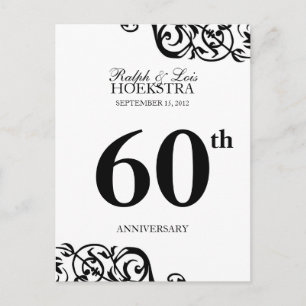 Recepción B&W del fiesta de la tarjeta del número