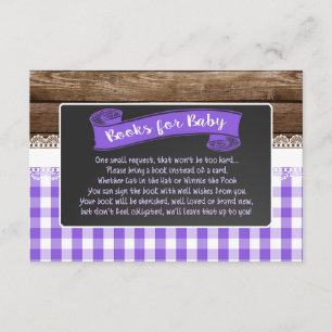 Recepción Baby Q Books para la tarjeta de bebé - Purple