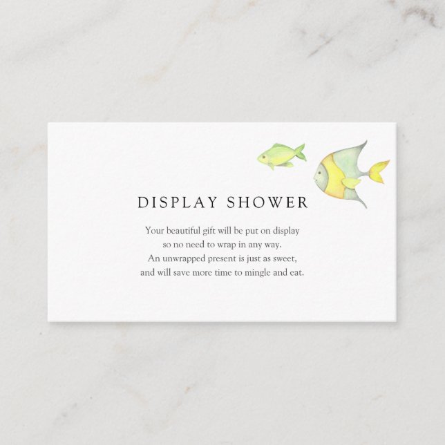 Recepción Bajo el mar Océano Índico tarjeta de inserción de  (Anverso)