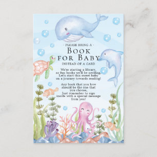 Recepción Bajo el mar, tarjeta de Baby Shower para bebé
