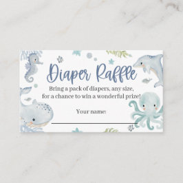 Recepción Bajo la tarjeta de barro de pañal marino para un n