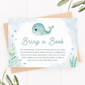Recepción Ballena bebé - Trae una tarjeta de libro para Baby
