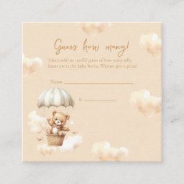 Recepción Balón caliente Teddy Oso Tarjeta de juego de adivi