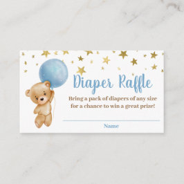 Recepción Balón de oso de niño Tarjeta de Raffle Diaper
