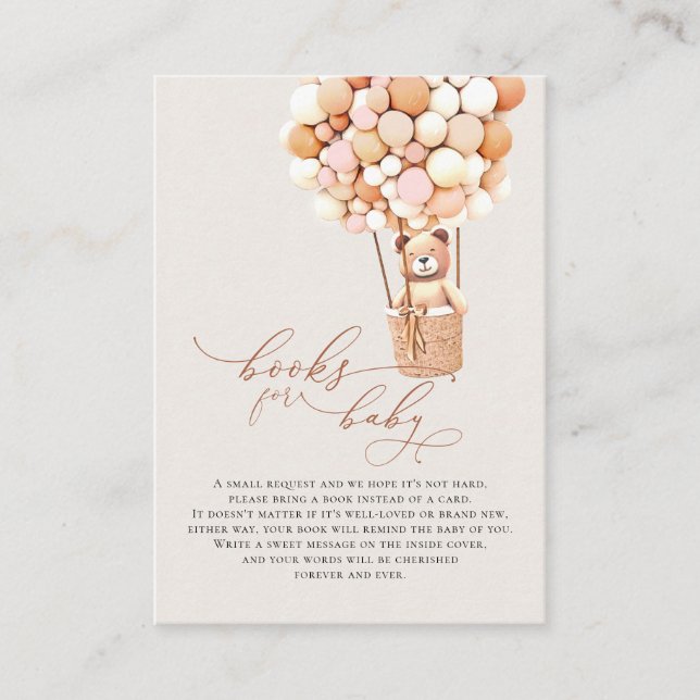 Recepción Balones de oso marrón Tarjeta de envoltorio para b (Anverso)