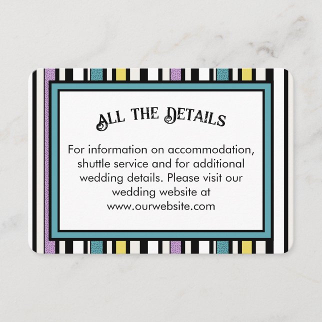 Recepción Banda de caramelo de Licorice - tarjeta de recinto (Anverso)