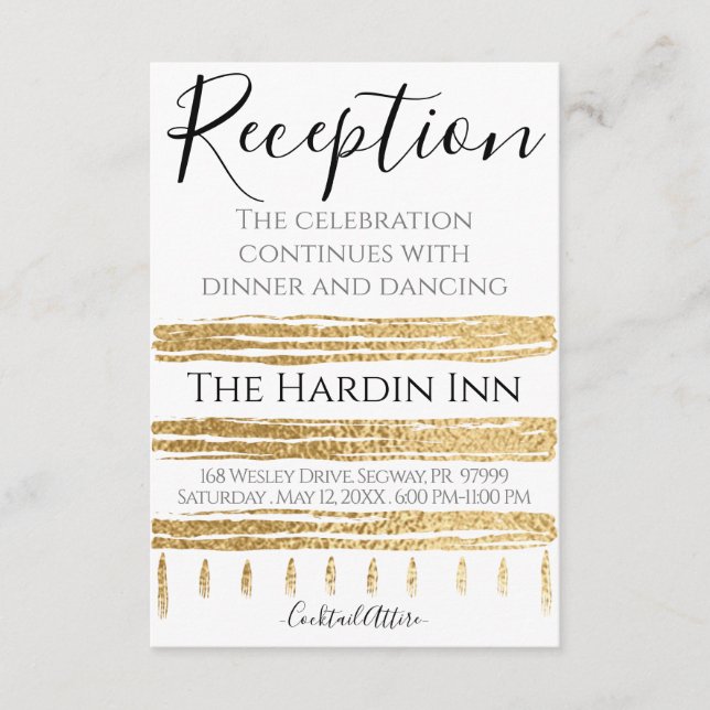 Recepción Bat Mitzvah Bar Mitzvah Elegante Tarjeta de Recepc (Anverso)