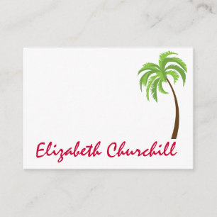 Recepción Beach Business / Tarjeta de gabinete / Etiqueta -
