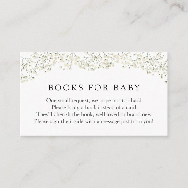 Recepción Bebé Breaking Books para la tarjeta de inserción d (Anverso)