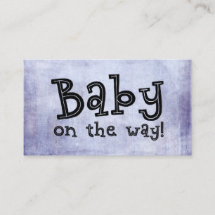 Recepción ¡Bebé en camino! Tarjeta de registro Grunge Purple