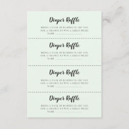 Recepción Bebidas cortas Bebé ducha Diaper Raffle tarjeta de