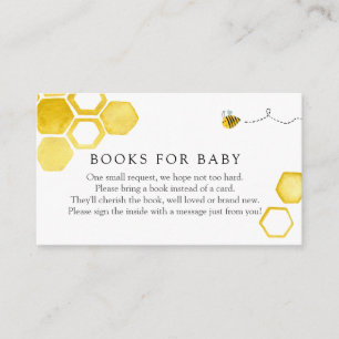 Recepción Bee Books para la tarjeta de inscripción para bebé