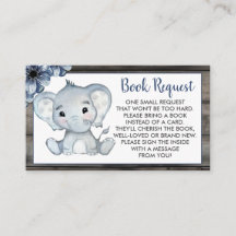 Billete de la tarjeta Rustic Blue Elephant