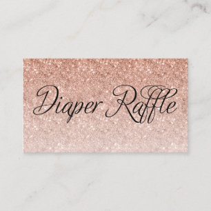 Recepción Billete de pañal Raffle, tarjeta de gofre de oro R