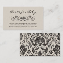 Black Floral Books para la tarjeta de inserción pa