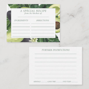 Recepción Blossoms de aguacates Tarjeta de receta rusa ver