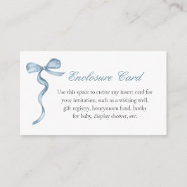 Recepción Blue Bow Boy Baby Personalizado Tarjeta de Gabinet