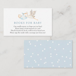Recepción Blue Stork Books para la tarjeta de inserción de b