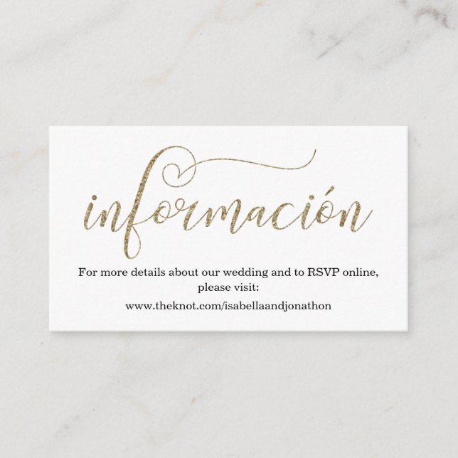 Recepción Boda de caligrafía española Tarjeta de cierre web (Anverso)