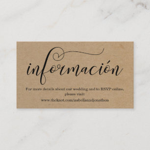 Recepción Boda de caligrafía española Tarjeta de cierre web