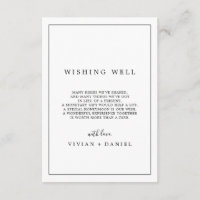 Boda de tipografía minimalista con tarjeta de pozo