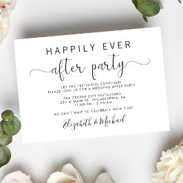 Recepción Boda después de la tarjeta de inscripción de invit